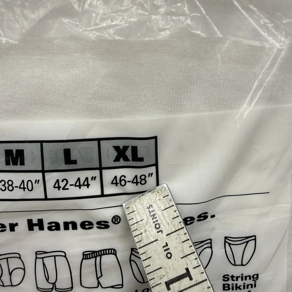 NEW Vintage 2000 Hanes Mens Crew‎ Neck T Shirts 3 Pack, X-Large XL, 100% Cotton